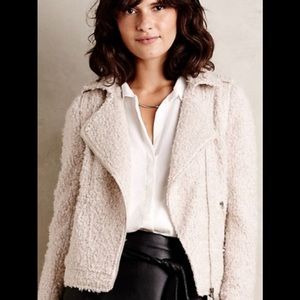 Anthropologie Greylin Sherpa Moto Jacket L